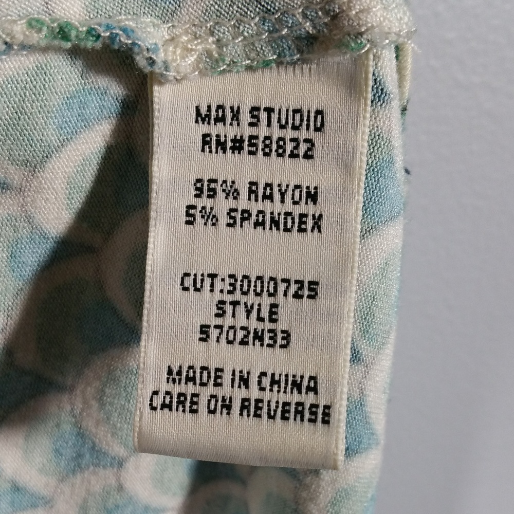 Max Studio Sleeveless Patterned Shirt Size Small - Picture 5 of 6